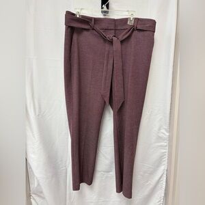 LOFT Women's Plum Tie-Belt Trousers